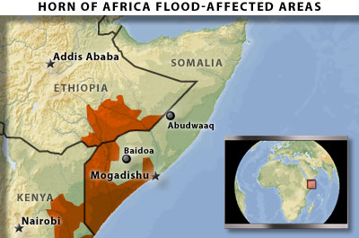Floods affected areas